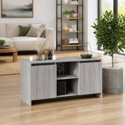 Sturdy Grey TV Cabinet with Ample Storage Solutions