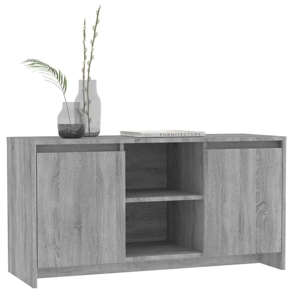 Grey TV Cabinet with Ample Storage Solutions