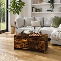 Sturdy Modern Coffee Table with Storage Drawers