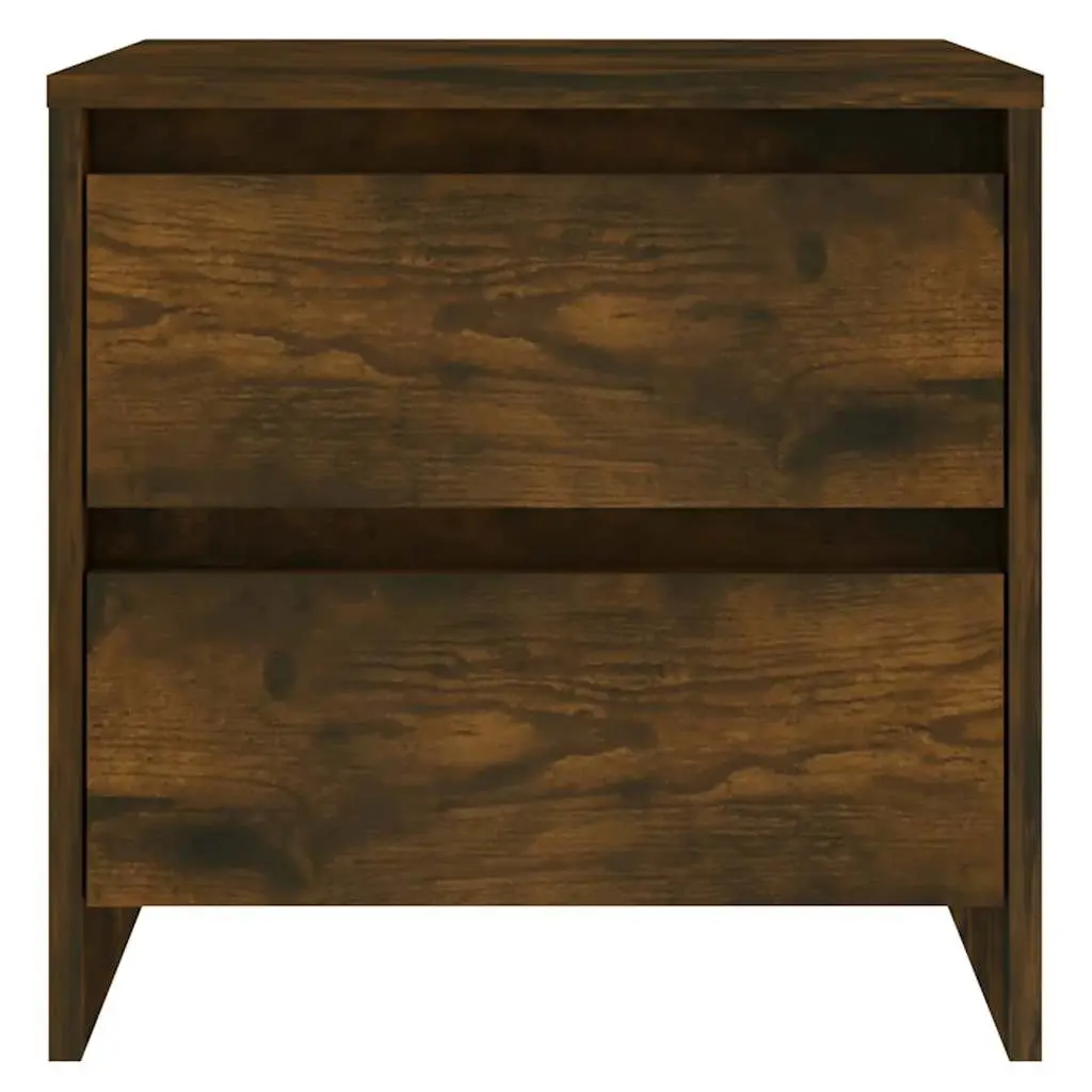 Bedside Cabinets Engineered Wood 45x34.5x44.5 cm Brown 2 Piece Nightstands Storage