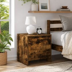 Elegant Brown Bedside Cabinet for Bedroom Storage