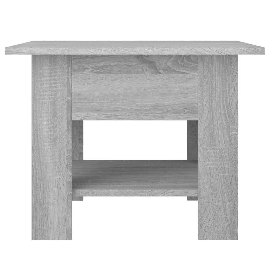 Coffee Table with Storage Shelf Modern Design Grey Sonoma Living Room Accent