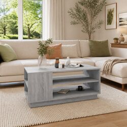 Grey Sonoma Coffee Table with Sturdy Design and Storage