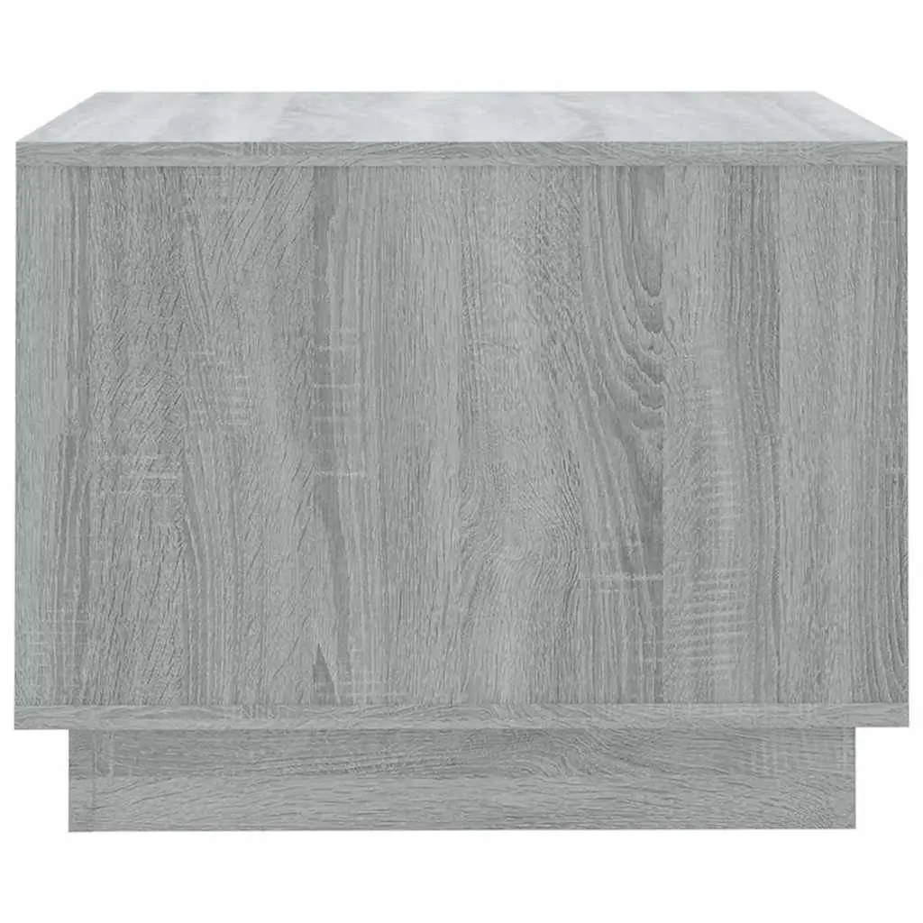 Grey Square Coffee Table with Storage Shelves