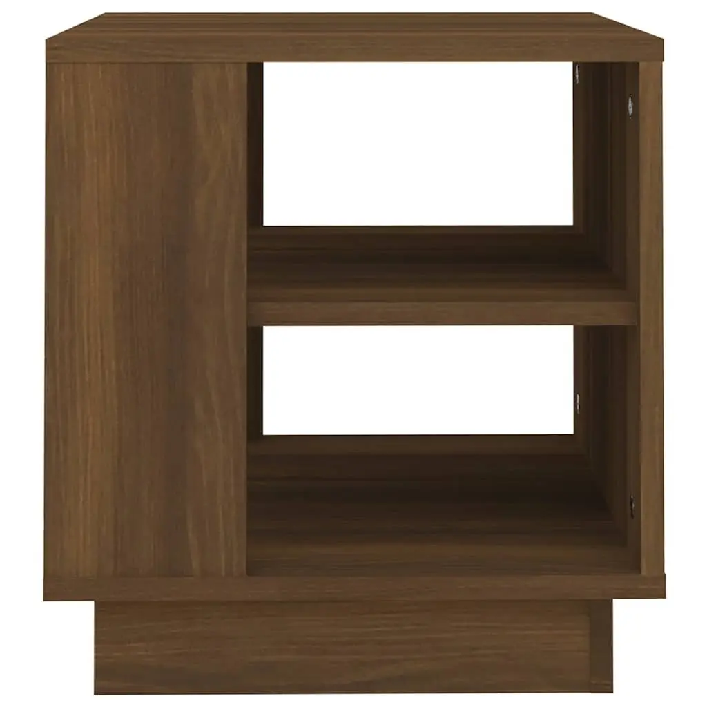 Brown Coffee Table with Ample Storage Shelves