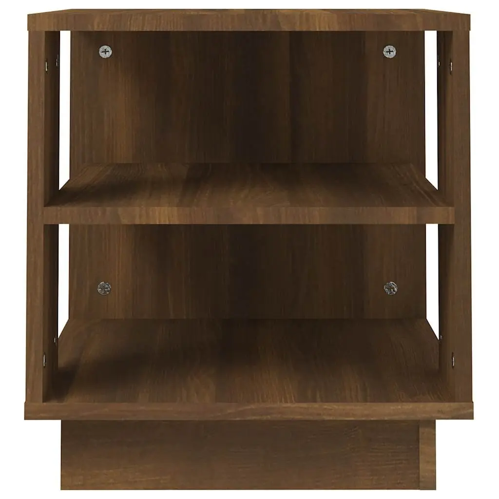 Brown Coffee Table with Ample Storage Shelves