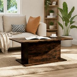 Durable Brown Engineered Wood Coffee Table for Living Rooms