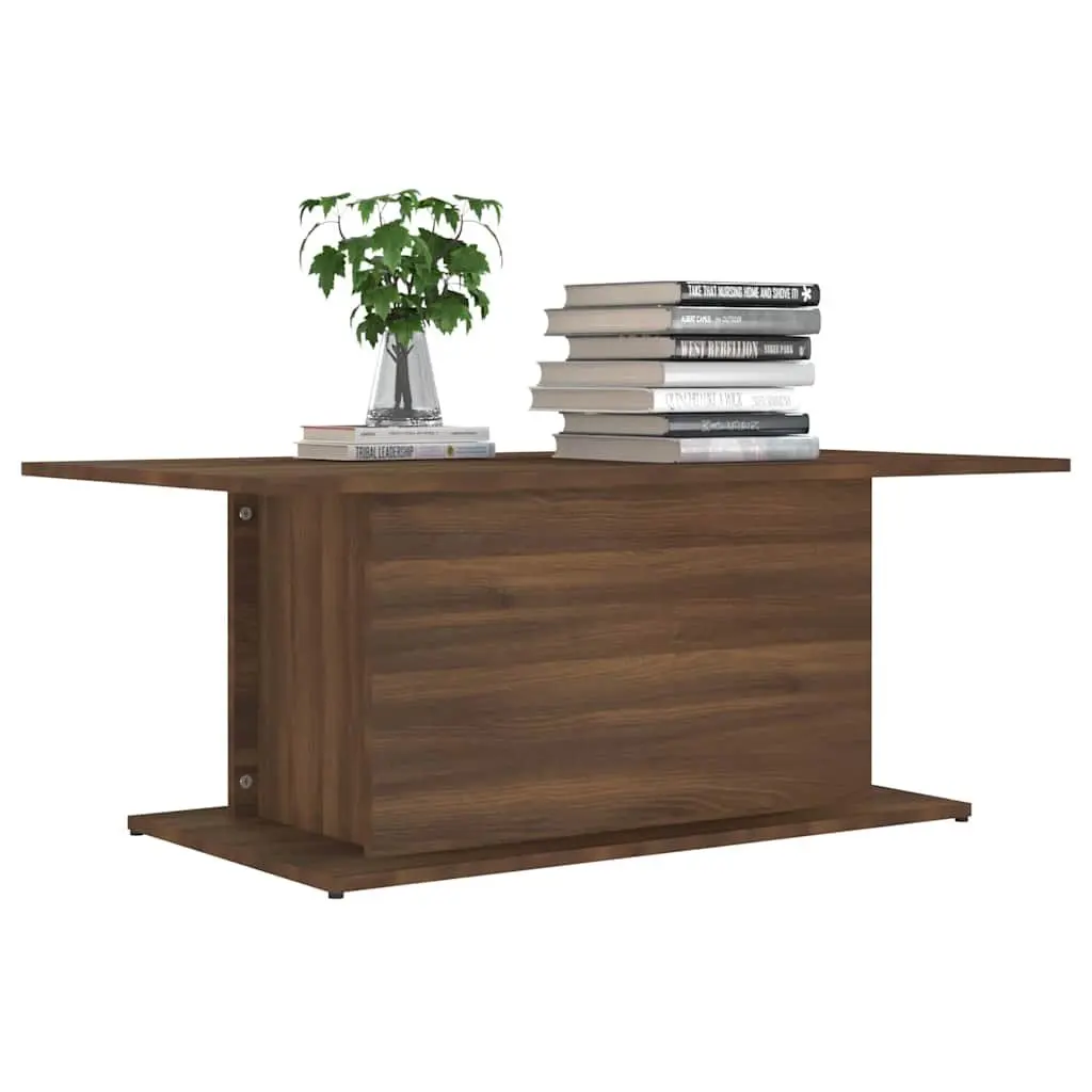 Brown Oak Coffee Table for Living Rooms