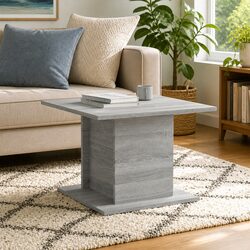 Stylish Grey Engineered Wood Coffee Table for Your Living Room