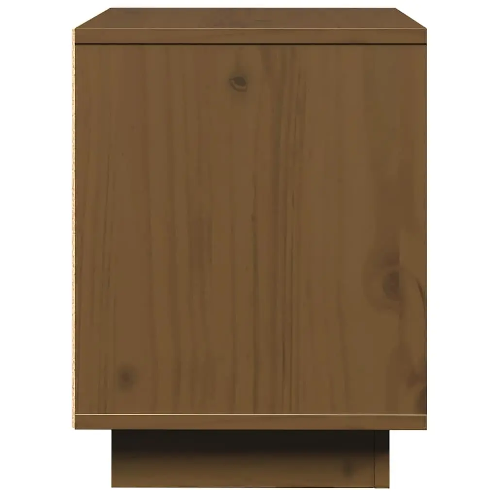 Solid Wood Pine Bedside Cabinets, 2 Pack, Brown