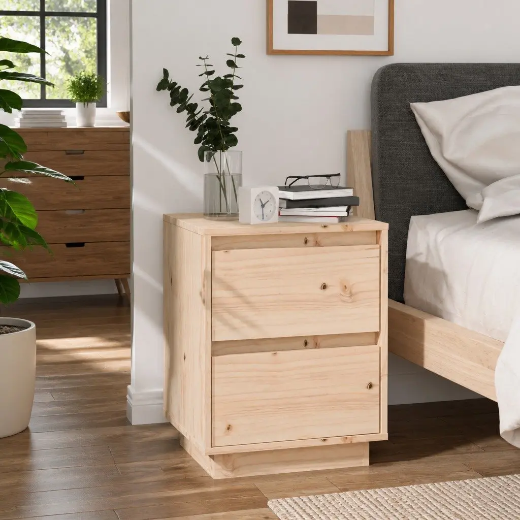 Wooden Bedside Cabinet 40x35x50cm for Storage