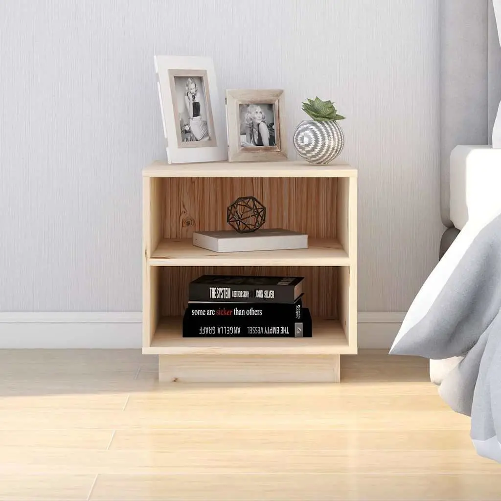 Bedside Tables Solid Pinewood 40x34x40 cm Brown 2 Piece
