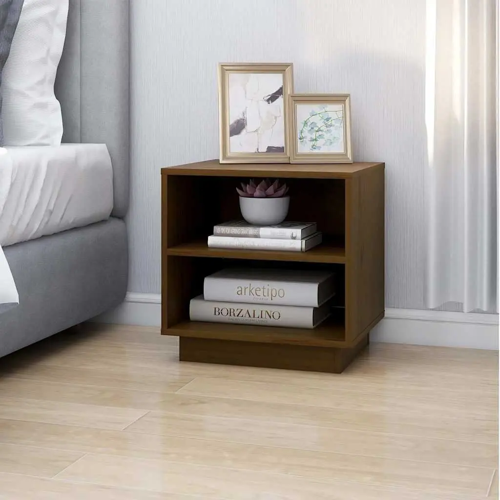 Bedside Cabinets 2 pcs Brown 40x34x40 cm Solid Wood Storage Tables