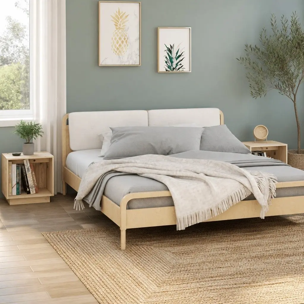 Bedside Cabinets 2 pcs Brown Storage Side Tables Modern Bedroom Furniture