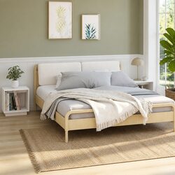 White Bedside Cabinets Set of 2 - Sturdy Pinewood Tables
