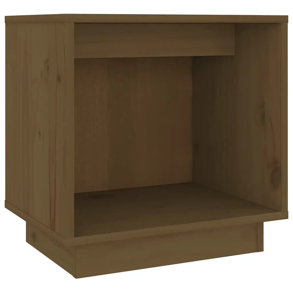 Brown Wooden Bedside Cabinet with Storage