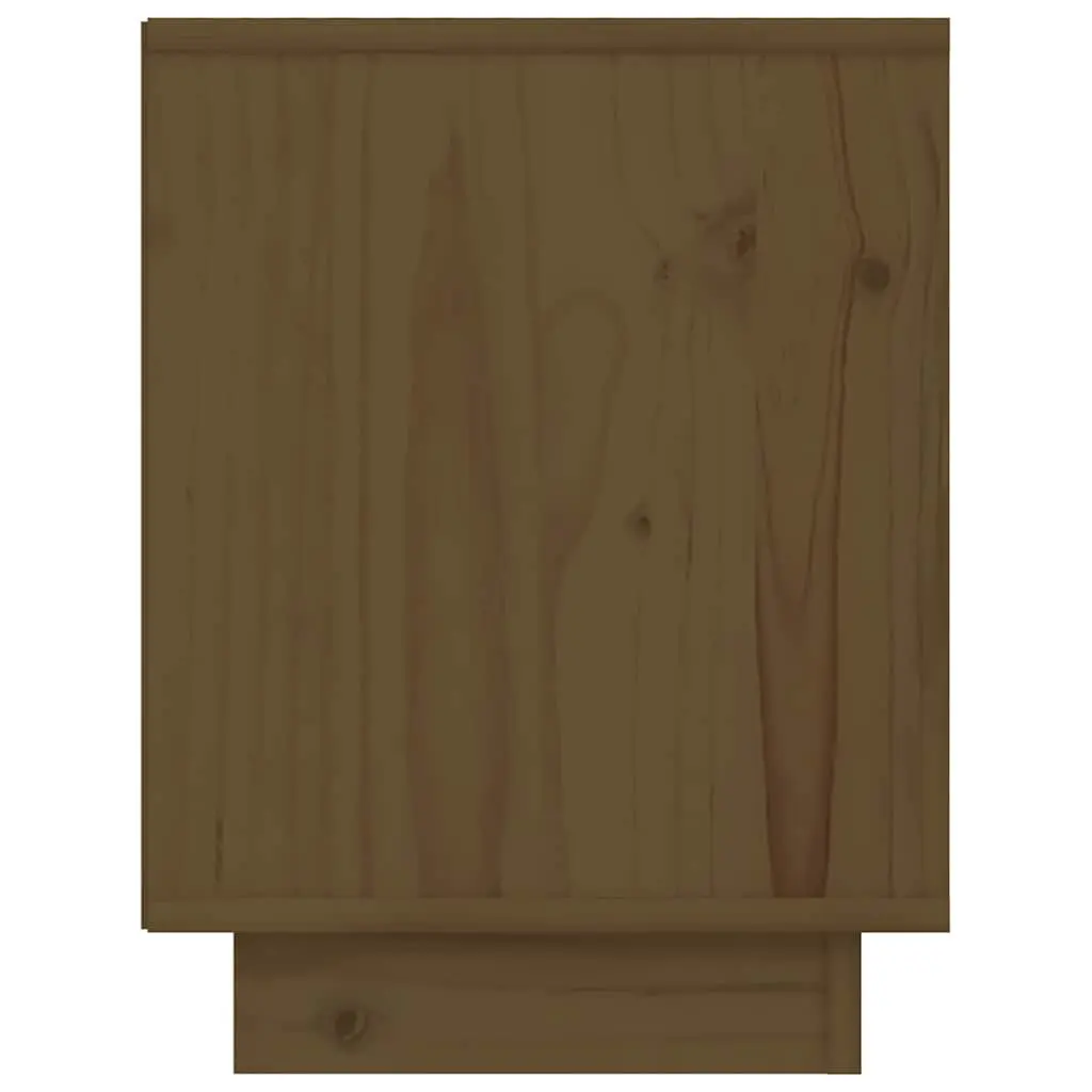 Brown Wooden Bedside Cabinet with Storage