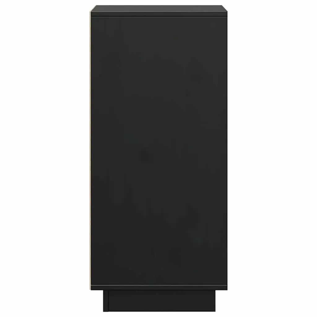 Black Solid Wood Sideboard Cabinet 31.5x34x75cm