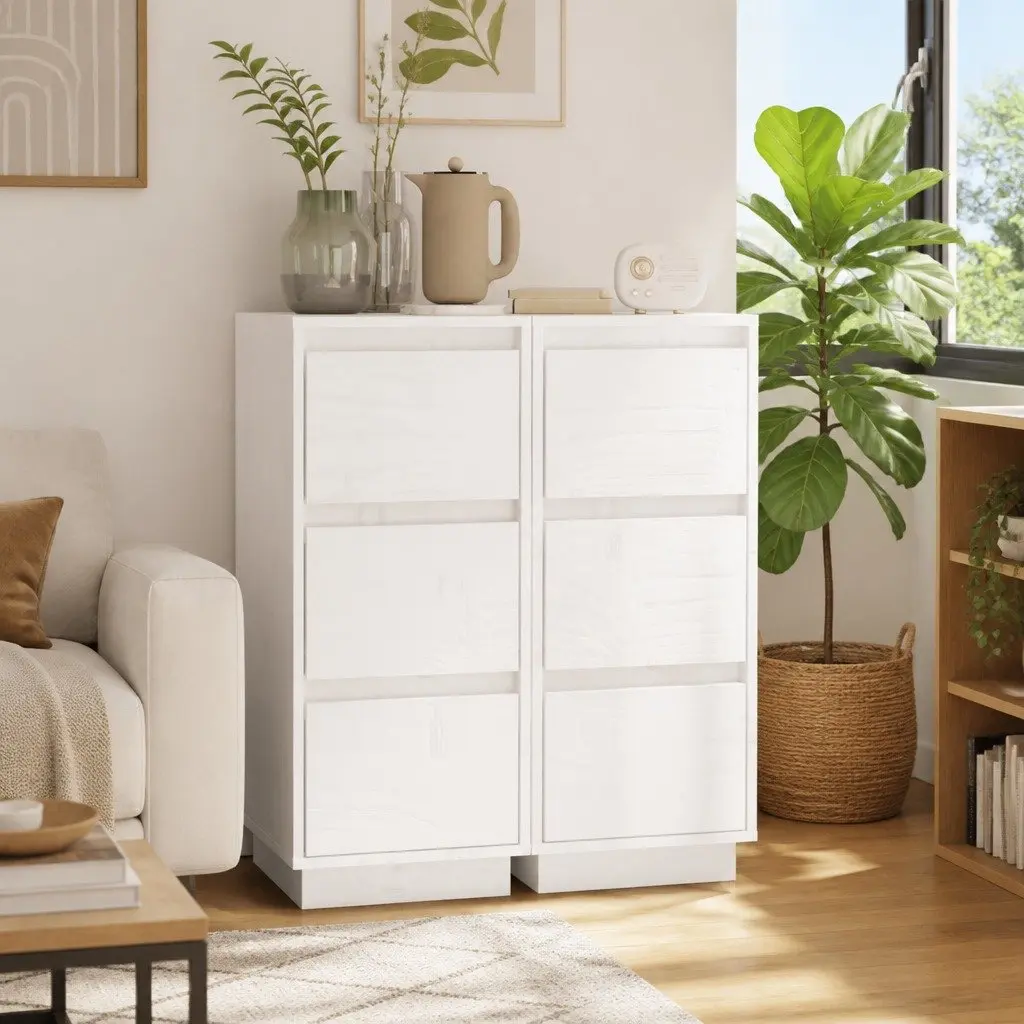 White Wooden Sideboards for Storage and Display
