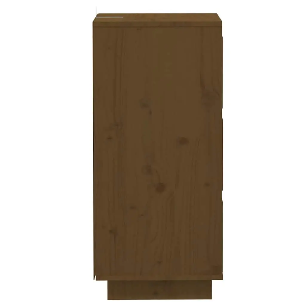 Honey Brown Solid Wood Sideboard Cabinet