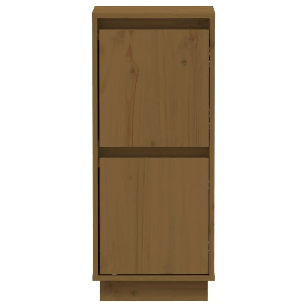 Wooden Sideboard Storage Cabinet Pine Wood 31.5W x 34D x 75H cm Brown