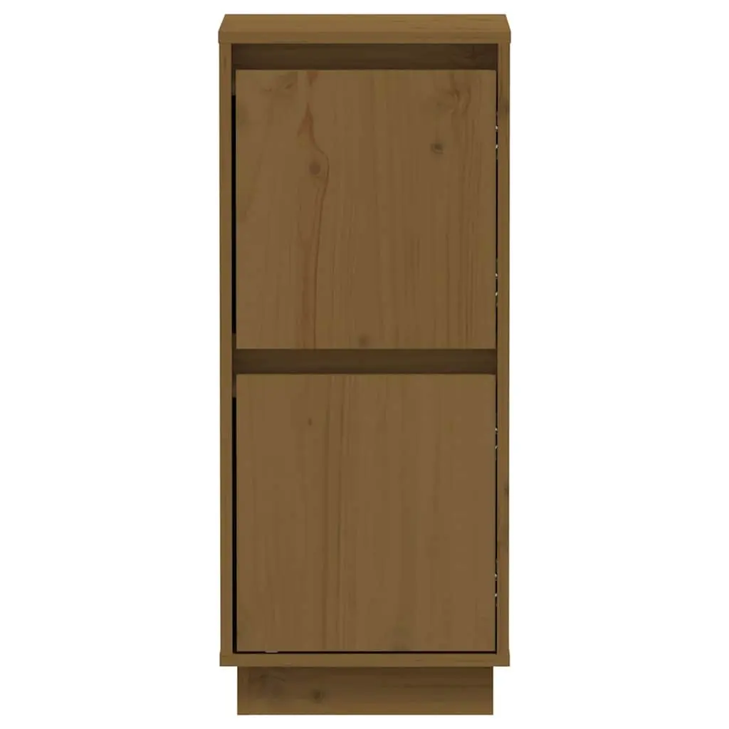 Solid Wood Sideboard Cabinet 2-Door Unit Honey Brown