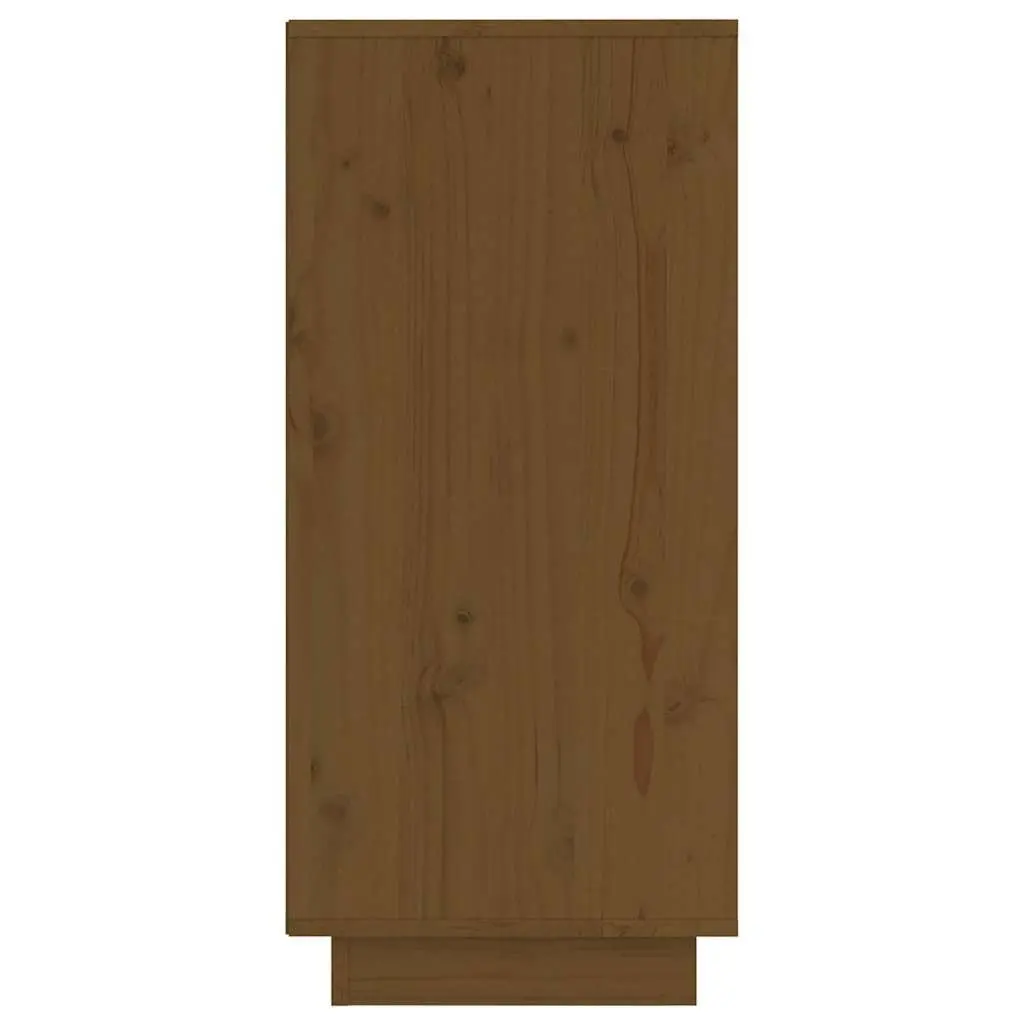 Solid Wood Sideboard Cabinet 2-Door Unit Honey Brown