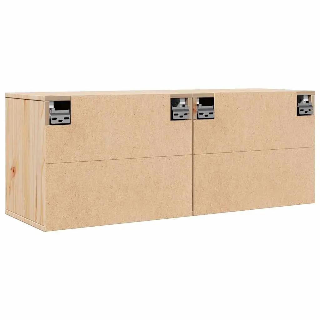 Brown Wall Cabinets 2 pcs 45x30x35 cm Solid Pine Wood