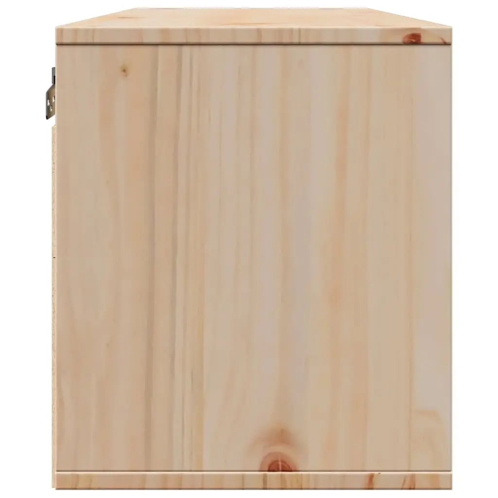 Brown Wall Cabinets 2 pcs 45x30x35 cm Solid Pine Wood