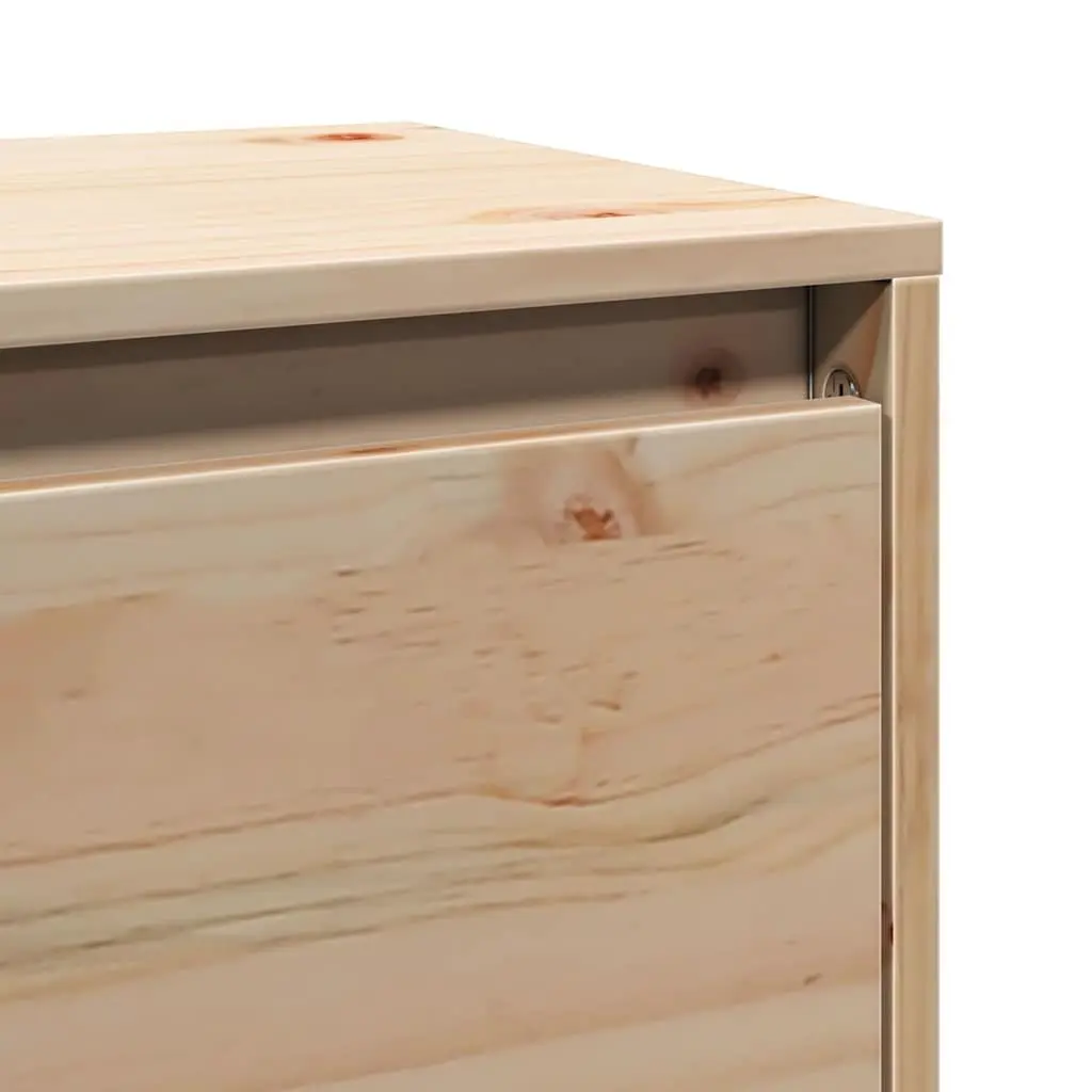 Brown Wall Cabinets 2 pcs 45x30x35 cm Solid Pine Wood