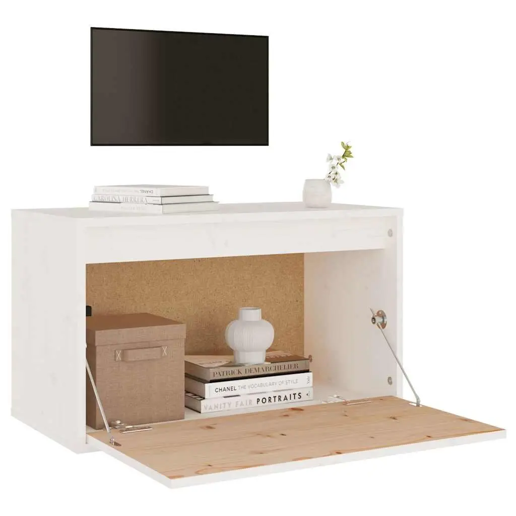 White Floating Shelving Unit Wall Cabinet for Storage
