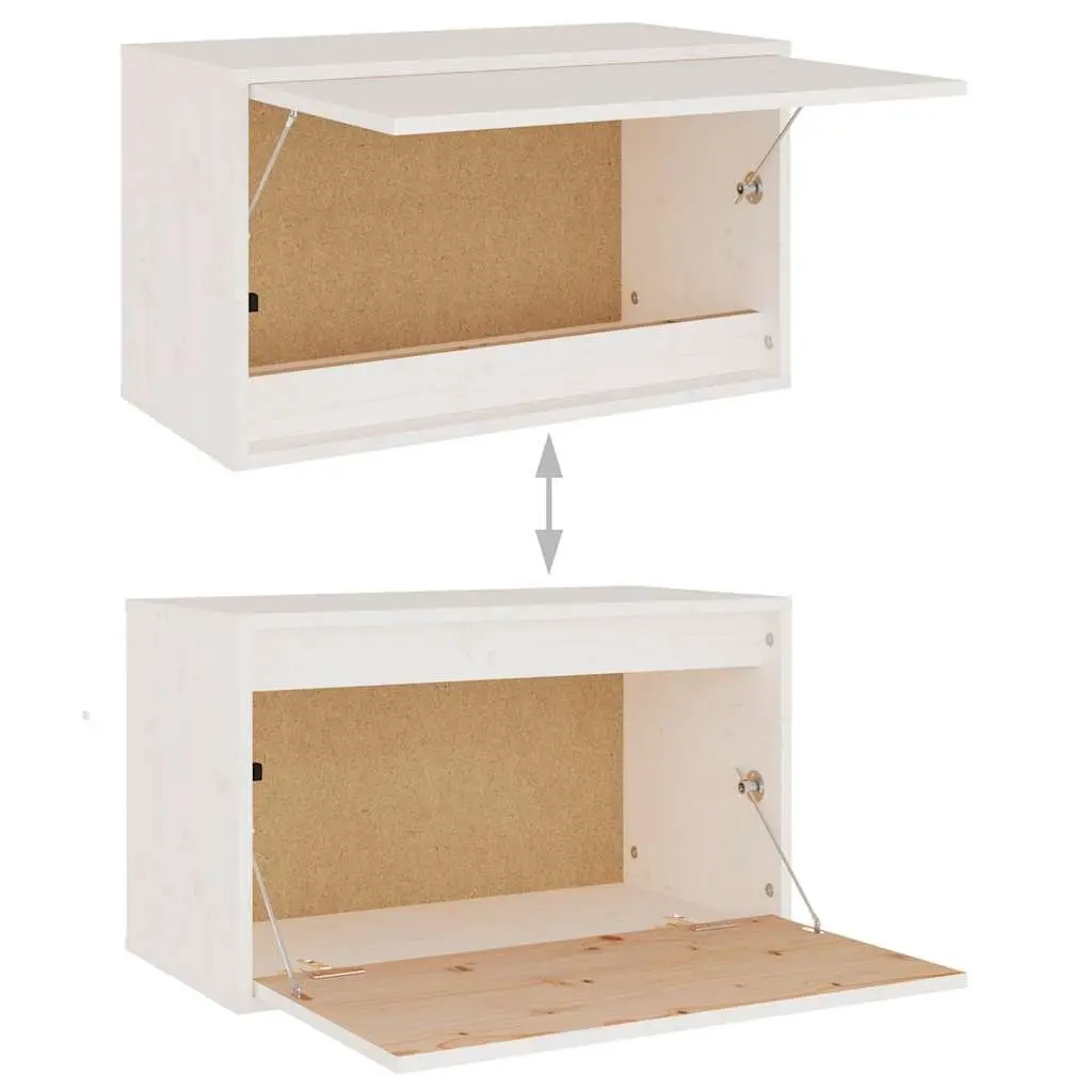 White Floating Shelving Unit Wall Cabinet for Storage