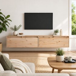 Wall Cabinet 100x30x35 cm Brown Solid Wood Pine Floating Storage Shelf Unit