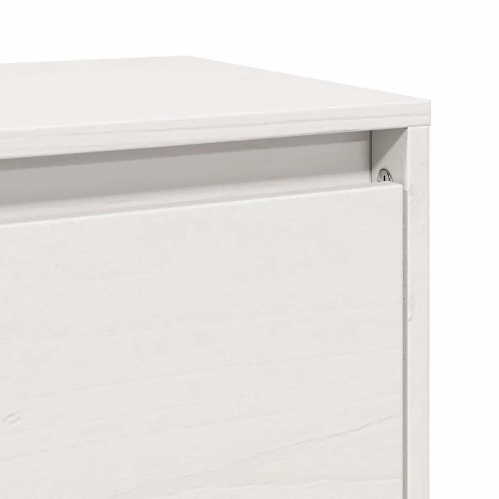 Floating Wall Cabinet 100x30x35 cm White Pinewood Unit