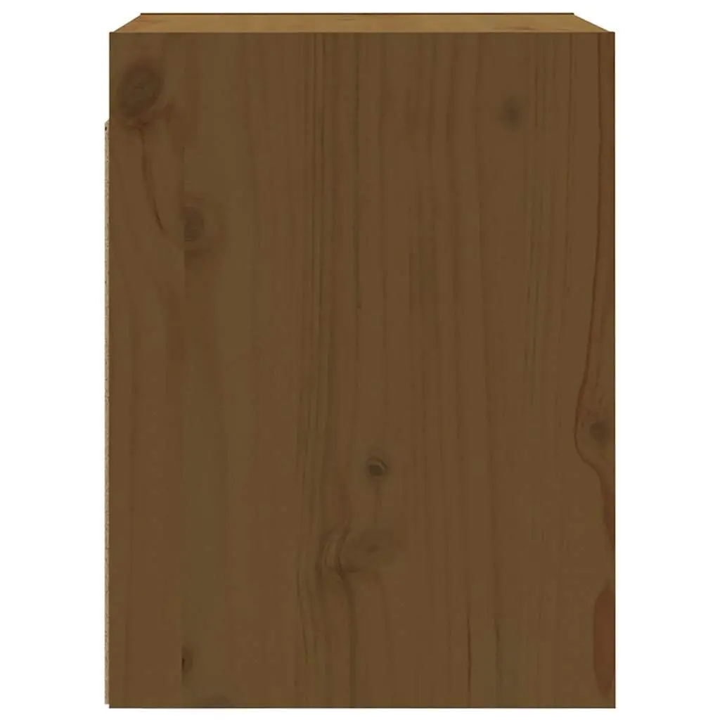 Wall Cabinet 2 Pieces Brown Solid Wood Storage Display Shelving Unit 30x30x40cm