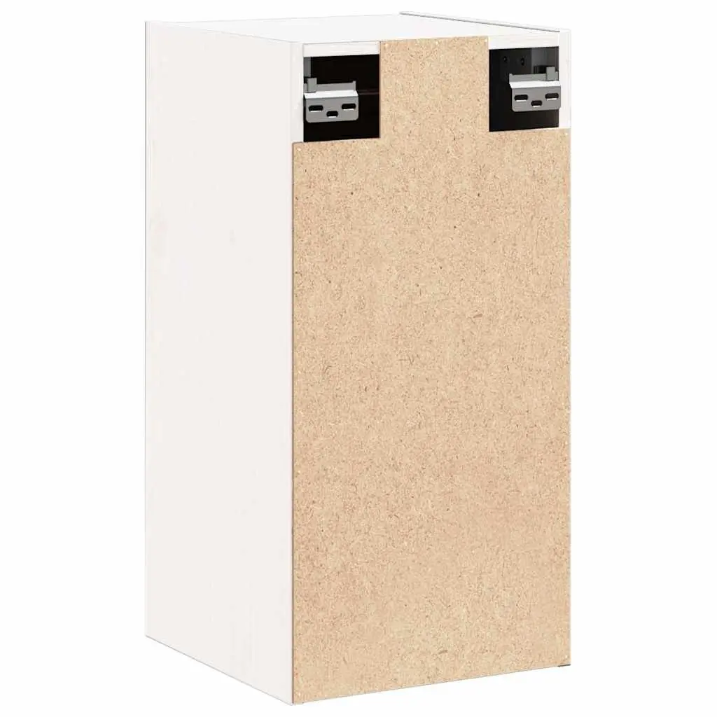 Solid Wood Pine Floating Wall Cabinets 2 pcs White 30x30x60 cm