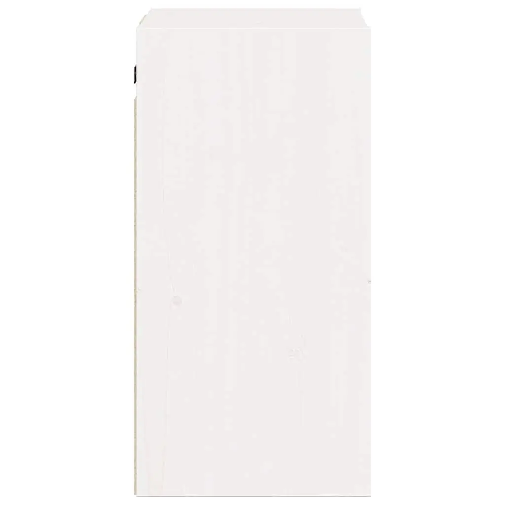 Solid Wood Pine Floating Wall Cabinets 2 pcs White 30x30x60 cm