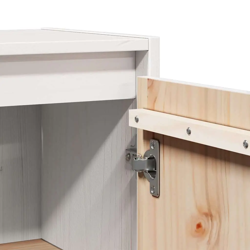 Solid Wood Pine Floating Wall Cabinets 2 pcs White 30x30x60 cm