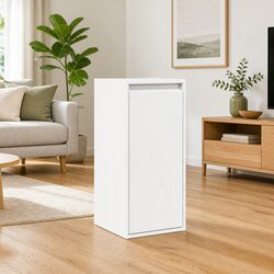 Durable White Wall Cabinet 30x30x100 cm for Storage