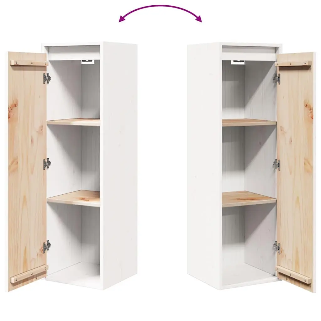 White Wall Cabinet 30x30x100 cm for Storage