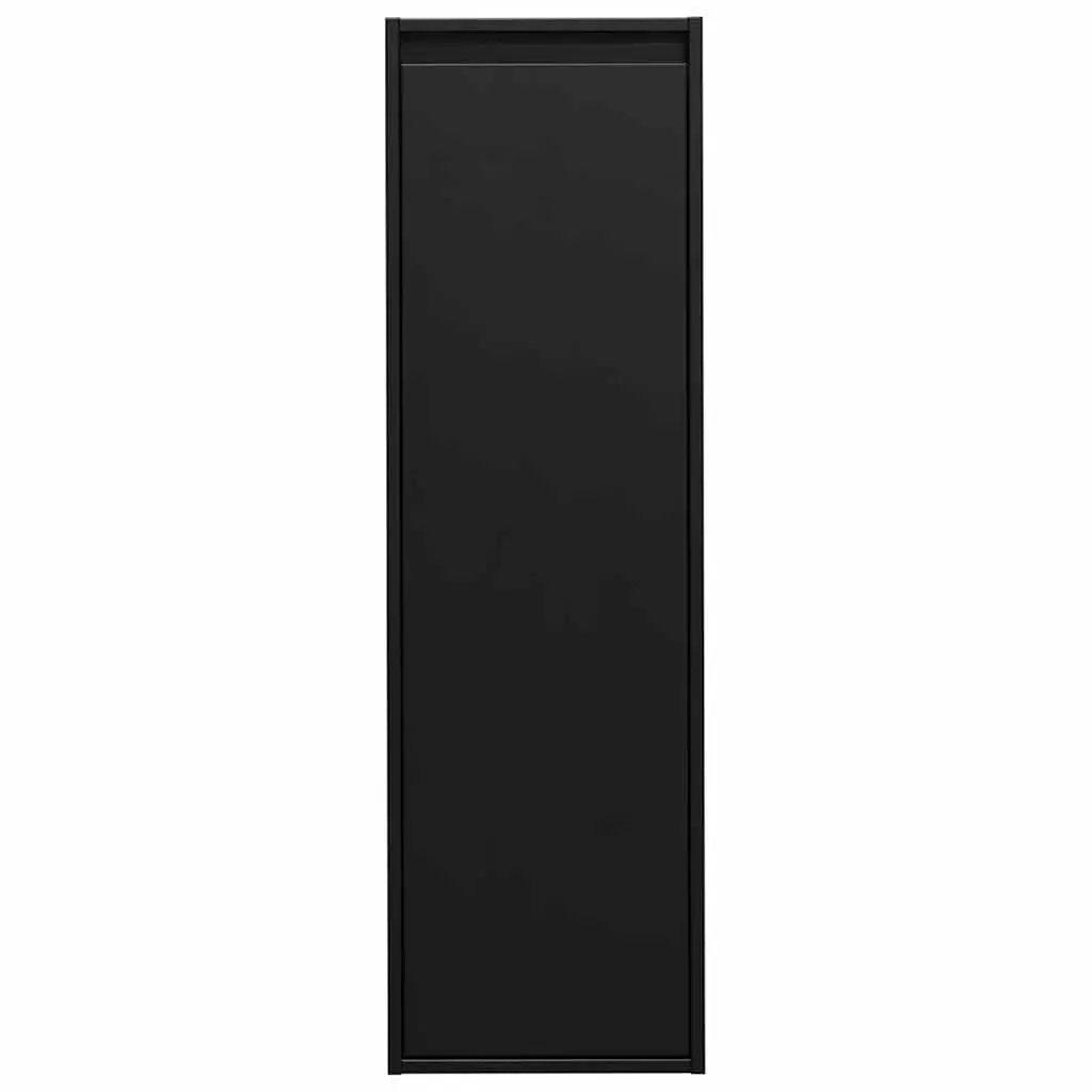 Wall Cabinets Solid Pine 30x30x100 cm Black 2 Piece Floating Storage Hanging Shelf