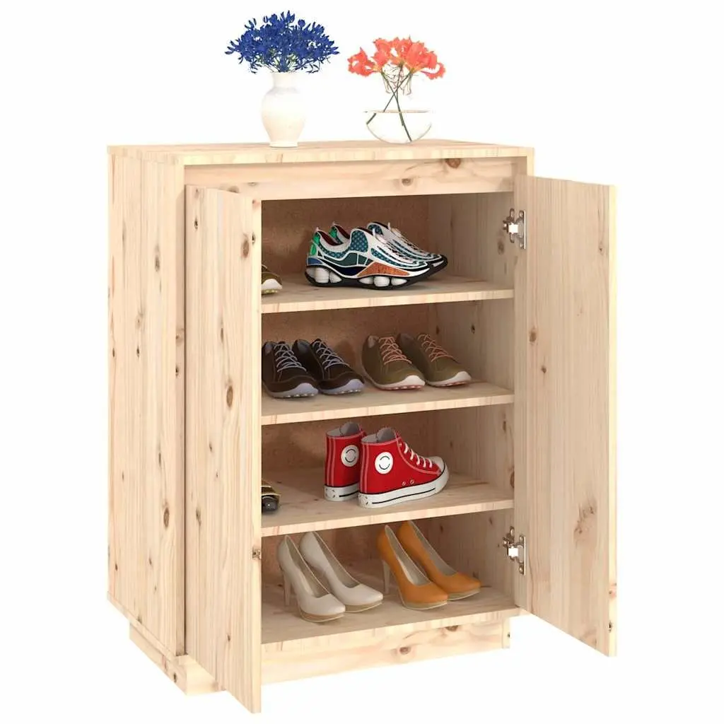 Wooden Shoe Cabinet for Footwear Organization