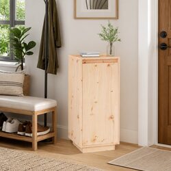Brown Wooden Shoe Cabinet for Organising Footwear