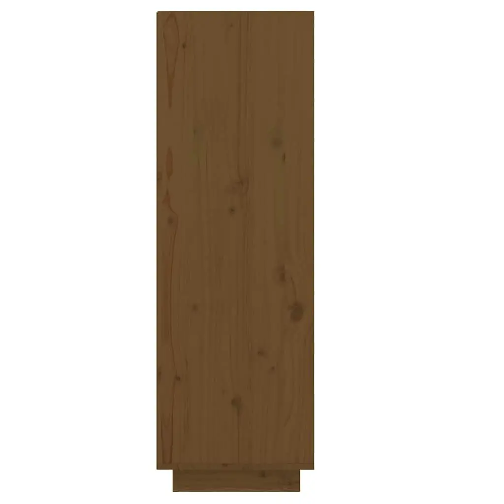 Brown Shoe Cabinet with Floating Feet and Drawer
