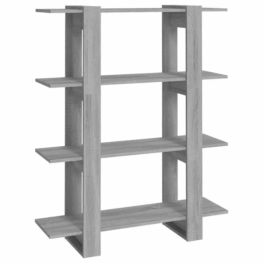 Grey Book Cabinet Room Divider with Sturdy Construction