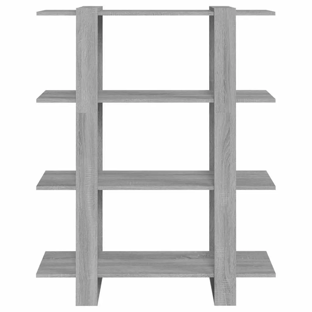 Grey Book Cabinet Room Divider with Sturdy Construction