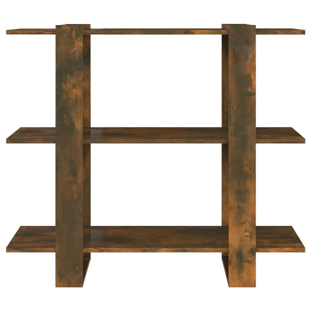 Brown Wooden Book Cabinet with Room Divider Function