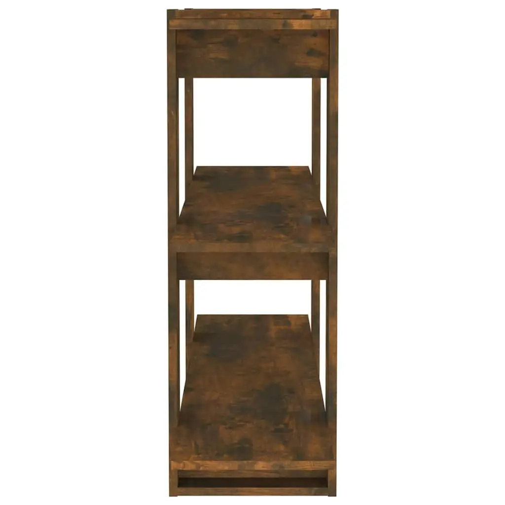 Brown Wooden Book Cabinet with Room Divider Function