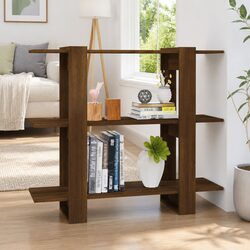 Durable Brown Book Cabinet Room Divider 100x30x87 cm