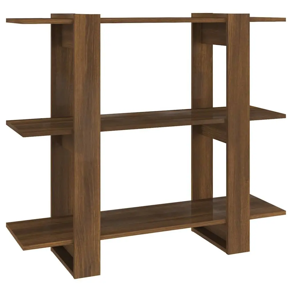 Book Cabinet Storage Shelving Room Divider Brown 100x30x87 cm